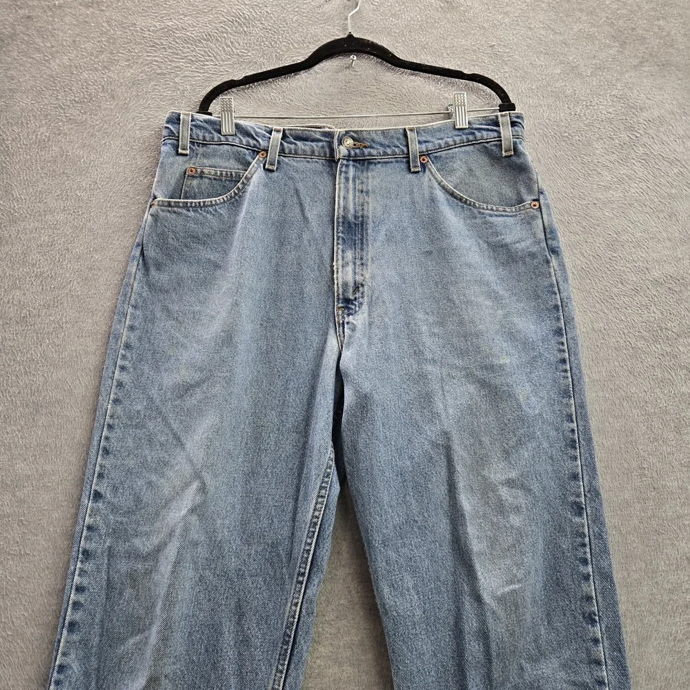 VINTAGE Levi's 550 Men Jeans 38X30 Relaxed Fit Tapered Leg Orange Tab 90s READ